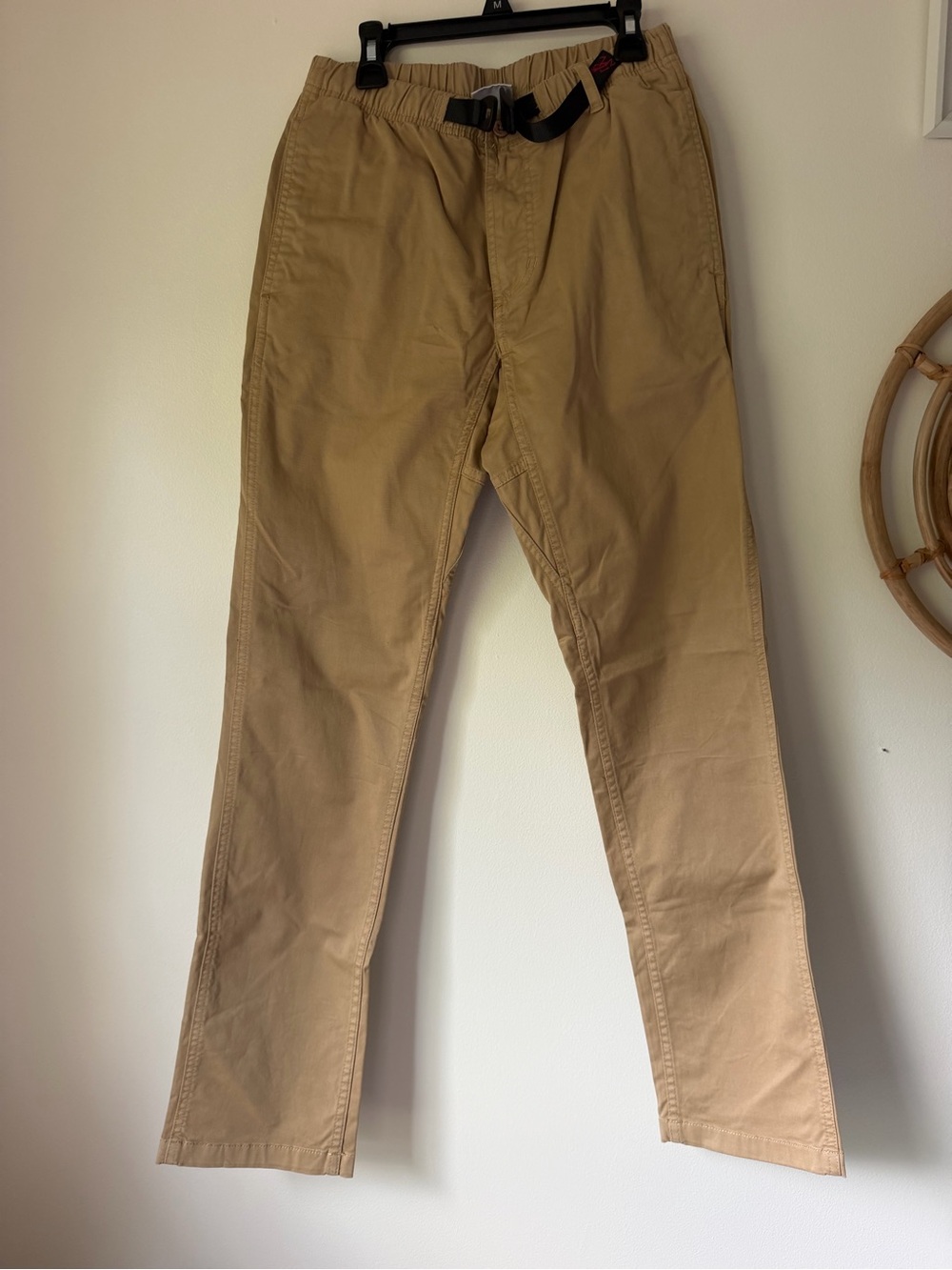 Gramicci Men's Casual Elastic Waist Chino Pants - Tan